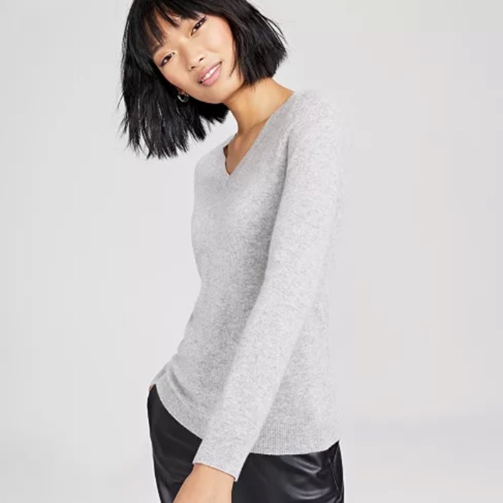 Charter Club gray cashmere sweater